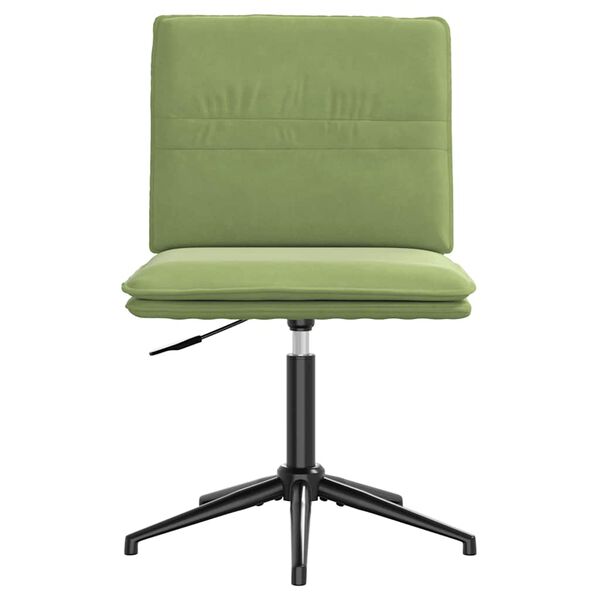 vidaXL Chaise de salle &agrave; manger Vert clair Velours