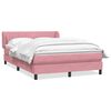 vidaXL Sommier &agrave; lattes de lit avec matelas rose 140x220 cm velours