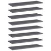 vidaXL Panneaux biblioth&egrave;que 8 pcs Gris brillant 60x20x1,5cm Agglom&eacute;r&eacute;