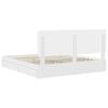 vidaXL Lit de Rangement Blanc 200 x 200 cm Bois d'ing&eacute;nierie
