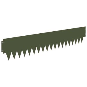 vidaXL Bordure de Pelouse 30 pc 103 x 20 cm Acier Vert olive