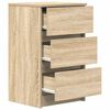 vidaXL Table de chevet avec 3 tiroirs ch&ecirc;ne sonoma 39x35x65 cm