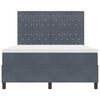 vidaXL Lit &agrave; ressort LED avec matelas Gris fonc&eacute; 140 x 200 cm tissu