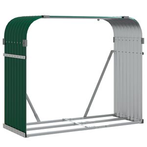 vidaXL Porte-b&ucirc;ches vert 120x45x100 cm acier galvanis&eacute;