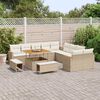 vidaXL Ensemble de canap&eacute; de jardin 13 pcs Beige Poly rotin