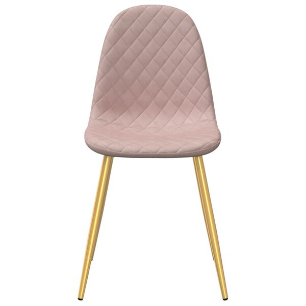 vidaXL Chaises &agrave; manger lot de 6 rose velours