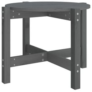 vidaXL Table basse Gris &Oslash; 62,5x45 cm Bois massif de pin