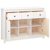 vidaXL Buffet Blanc 100x35x74,5 cm Bois massif de pin