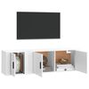 vidaXL Ensemble de meubles TV 2 pcs Blanc Bois d'ing&eacute;nierie