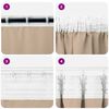 vidaXL Rideaux occultants avec anneaux 2 pcs Taupe 260 x 140 cm