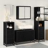vidaXL Ensemble de mobilier de salle de bain 4 pcs Ch&ecirc;ne noir