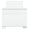 vidaXL Sommier à lattes de lit avec matelas Blanc 90x200 cm Similicuir