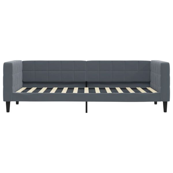 vidaXL Lit de repos gris fonc&eacute; 80x200 cm velours