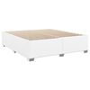vidaXL Sommier à lattes de lit avec matelas Blanc 200x200cm Similicuir