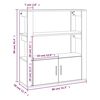 vidaXL Buffet Blanc brillant 80x30x90 cm Bois d'ing&eacute;nierie