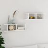 vidaXL &Eacute;tag&egrave;res murales 2pcs Blanc brillant 75x18x20cm bois ing&eacute;nierie