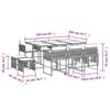 vidaXL Ensemble &agrave; manger de jardin et coussins 11 pcs m&eacute;lange beige