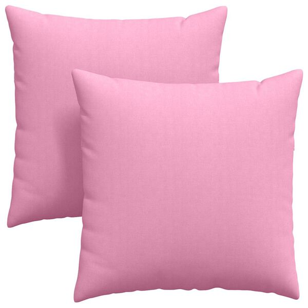 vidaXL Coussins de canap&eacute; 2 pcs Rose 80 x 80 cm tissu