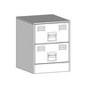 vidaXL Tables de chevet 2 pcs blanc 34,5x39x44 cm acier