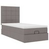 vidaXL Lit ottoman avec matelas taupe 90x200 cm tissu