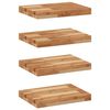 vidaXL &Eacute;tag&egrave;res flottantes 4 pcs 60x30x4 cm acacia massif &agrave; l'huile