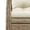 vidaXL Ensemble &agrave; manger de jardin et coussins 3 pcs Beige poly rotin