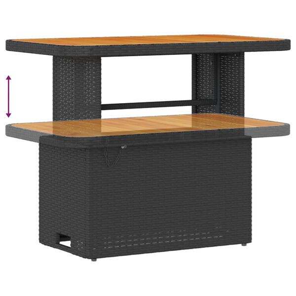 vidaXL Ensemble de canapé de jardin avec coussin 9 pcs Noir