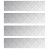 vidaXL Nez de marche Rectangulaire 4 pcs Argent&eacute; 80 x 20 cm Aluminium