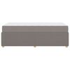 vidaXL Cadre de lit avec matelas Taupe 90 x 200 cm tissu
