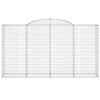 vidaXL Paniers &agrave; gabions arqu&eacute;s 9 pcs 300x50x160/180 cm fer galvanis&eacute;
