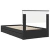 vidaXL Lit de Rangement Noir 100 x 200 cm Bois d'ing&eacute;nierie
