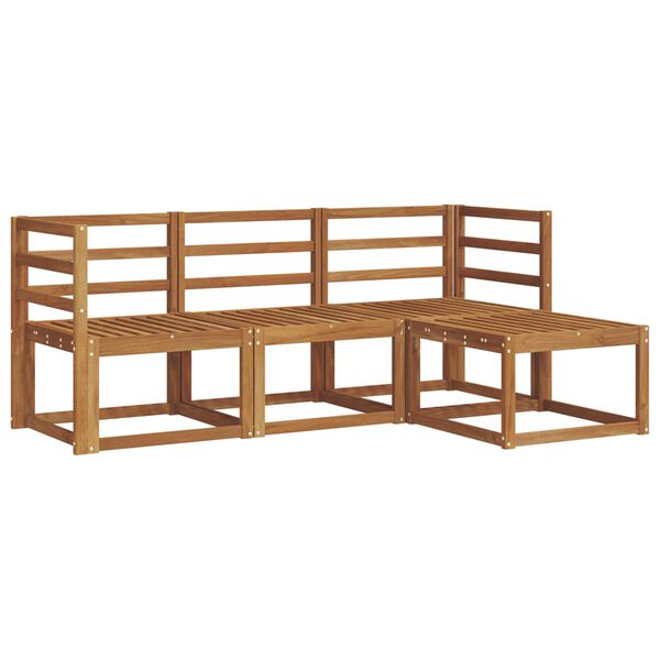 vidaXL Ensemble de canap&eacute;s d'ext&eacute;rieur 4 pcs Naturel et Cr&egrave;me