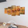 Set de toiles murales imprim&eacute;es Lions 200 x 100 cm