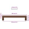 vidaXL Poign&eacute;es d'armoire 5 pcs bronze 192 mm acier inoxydable