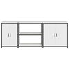 vidaXL Ensemble de rangement cuisine avec &eacute;tag&egrave;re 3 pcs Blanc Acier