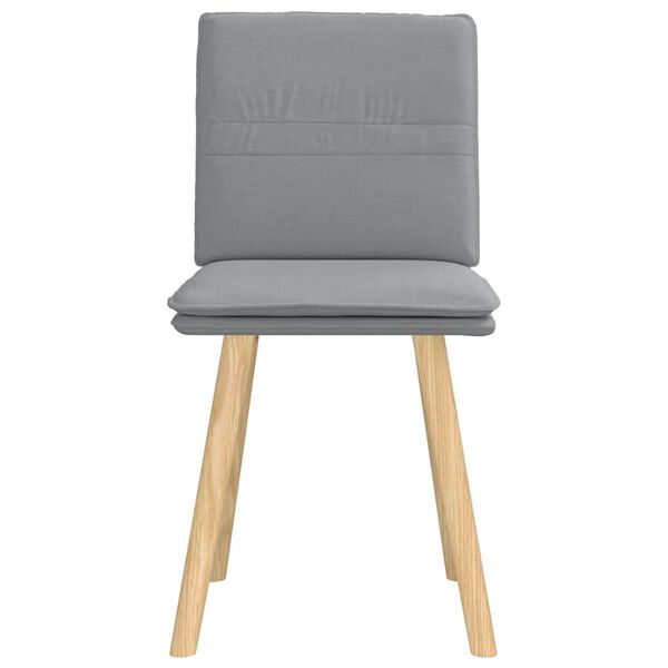 vidaXL Chaises &agrave; manger lot de 2 gris clair tissu