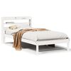 vidaXL Cadre de lit sans matelas blanc 90x190 cm bois de pin massif