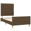 vidaXL Cadre de lit sans matelas marron fonc&eacute; 90x190 cm tissu