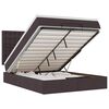 VidaXL Cadre de lit ottoman avec matelas marron fonc&eacute; 140x200 cm tissu