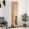 vidaXL Buffet haut Ch&ecirc;ne sonoma 34,5x34x180 cm Bois d'ing&eacute;nierie