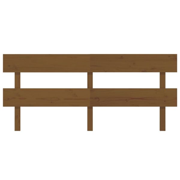 vidaXL T&ecirc;te de lit Marron miel 204x3x81 cm Bois massif de pin