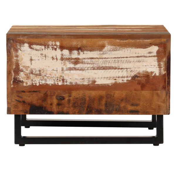 vidaXL Table basse 50 x 50 x 35 cm Bois de r&eacute;cup&eacute;ration massif