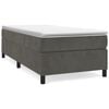 vidaXL Sommier &agrave; lattes de lit et matelas Gris fonc&eacute; 90x200 cm Velours