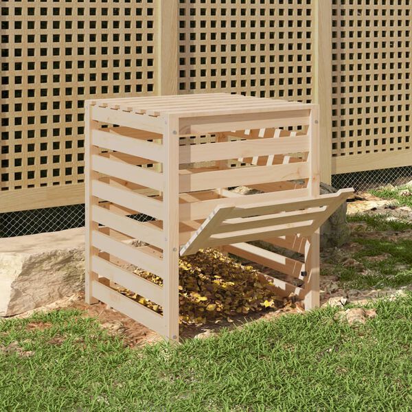 vidaXL Composteur 63,5x63,5x77,5 cm Bois massif de pin
