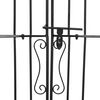 vidaXL Portail de jardin noir 121x8x180 cm fer forg&eacute;