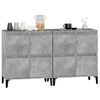 vidaXL Buffets 2 pcs gris béton 60x35x70 cm bois d'ingénierie