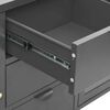 vidaXL Buffet Anthracite 105x35x70 cm Acier et verre tremp&eacute;