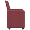 vidaXL Chaises de Salle &agrave; Manger avec Roues 2 pcs Bordeaux tissu