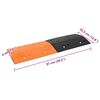 vidaXL Ralentisseur Jaune et noir 97x32,5x4 cm Caoutchouc