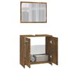 vidaXL Meubles de salle de bain Ch&ecirc;ne fum&eacute; Bois d'ing&eacute;nierie